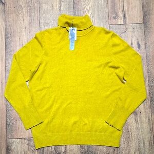 Joseph A Yellow Turtleneck Sweater Knit Long Sleeve